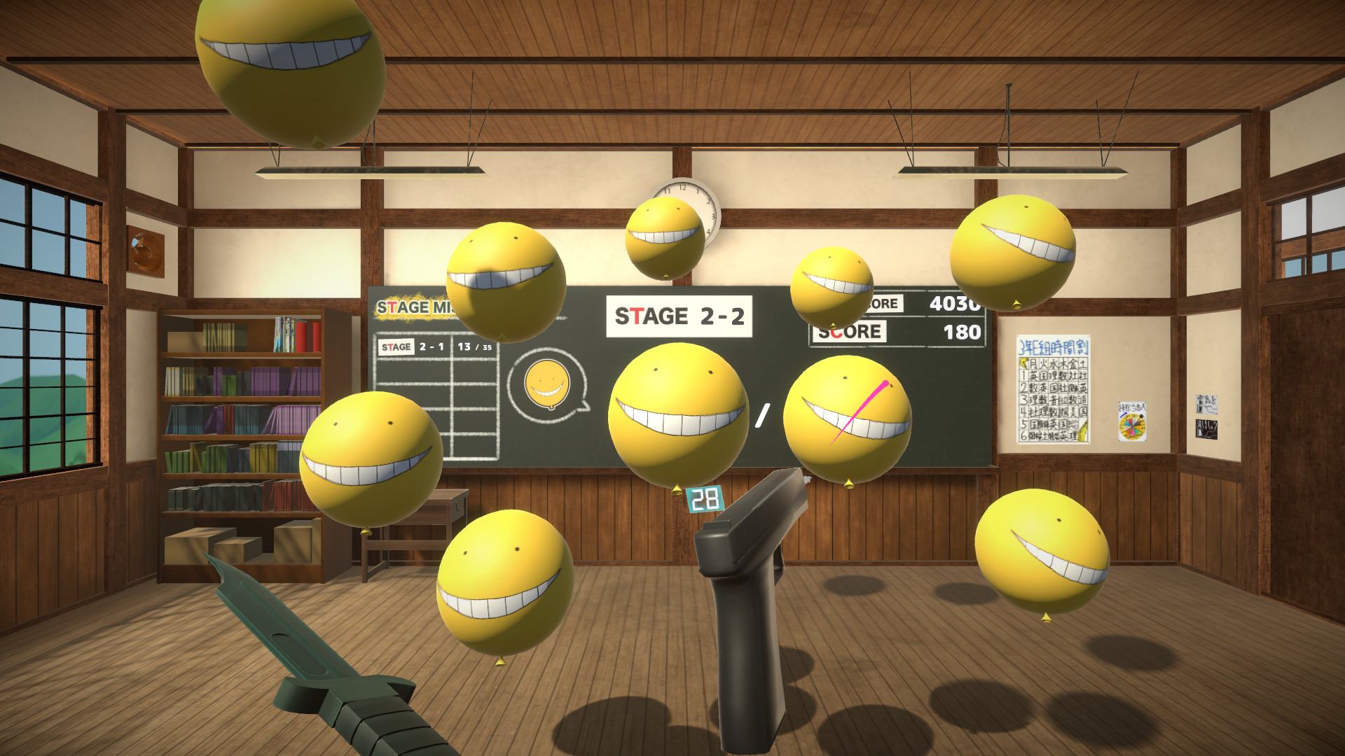 Assassination Classroom VR Balloon Challenge Time