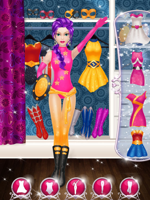 Superhero Girl Salon: Kids Makeup and Dressup Game