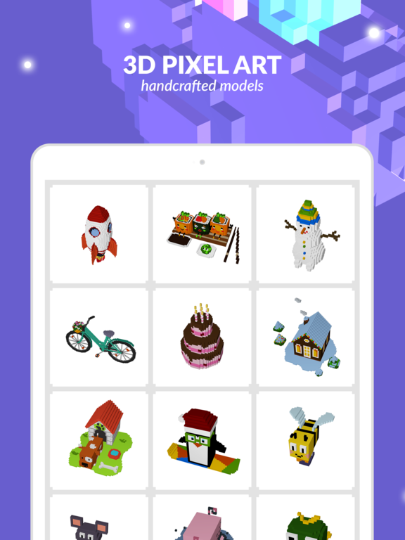 3d Voxel Art: Color by Number