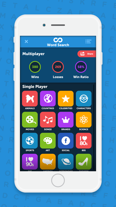 Infinite Word Search Puzzles