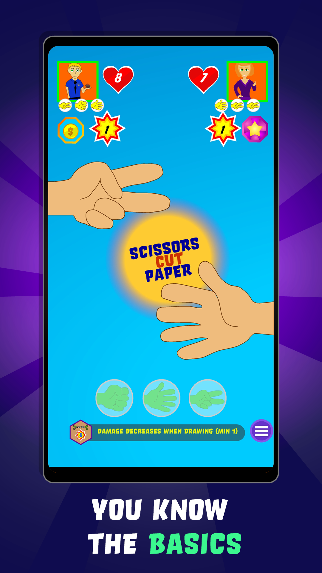 Rock Paper Scissors Action!