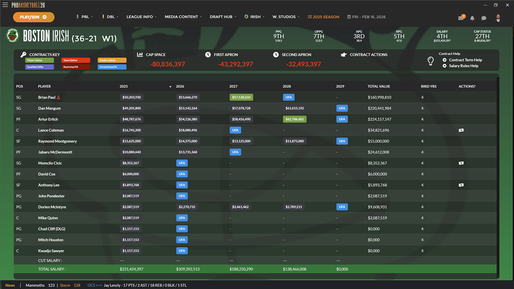 Draft Day Sports: Pro Basketball 26