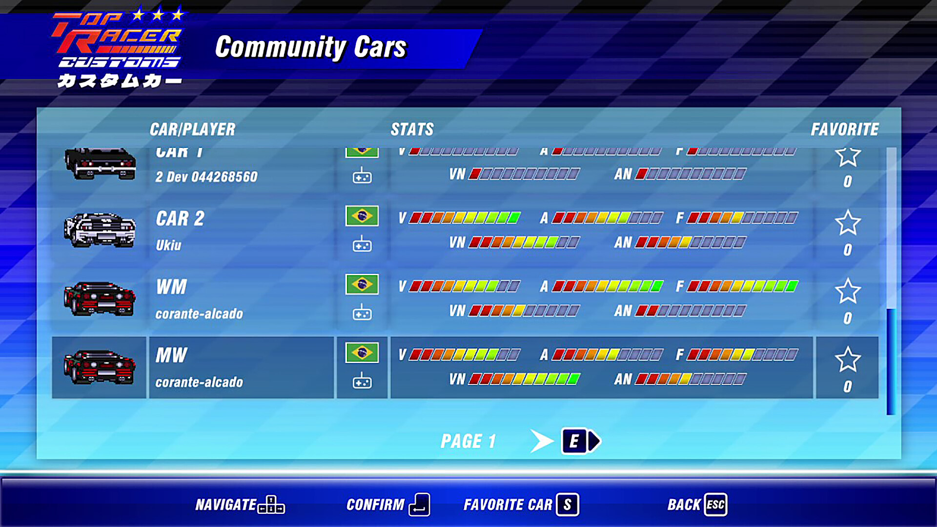 Top Racer Collection: Top Racer Customs