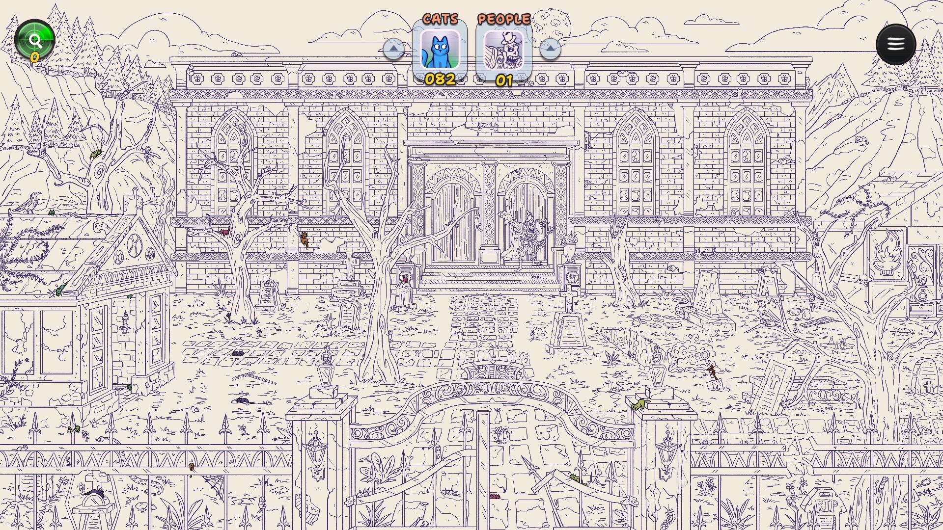 Hidden Cats in Spooky Village