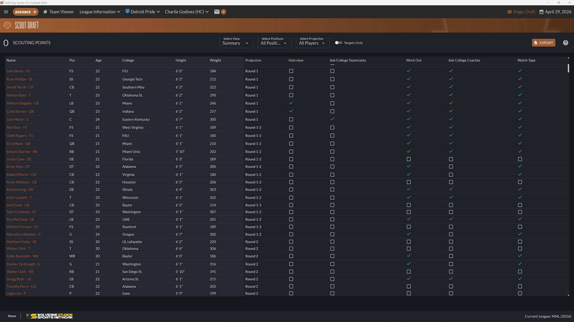 Draft Day Sports: Pro Football 26