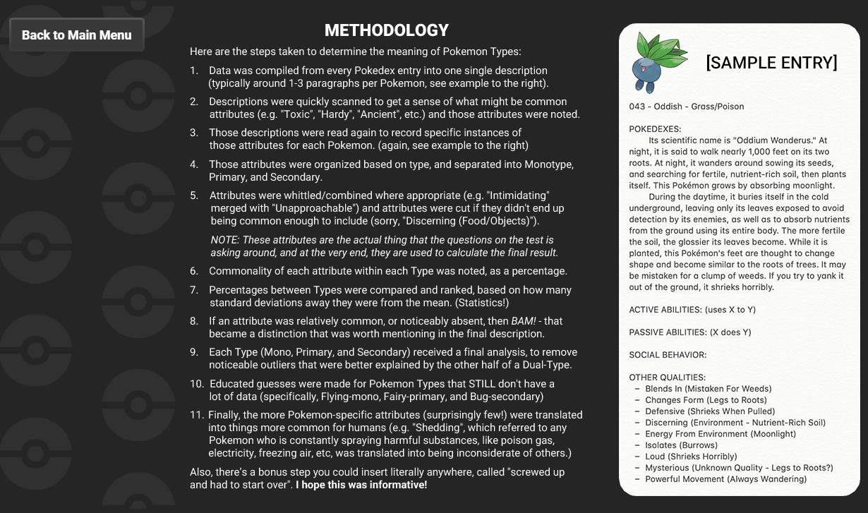 Pokedex-Accurate Dual-Type Pokemon Personality Test
