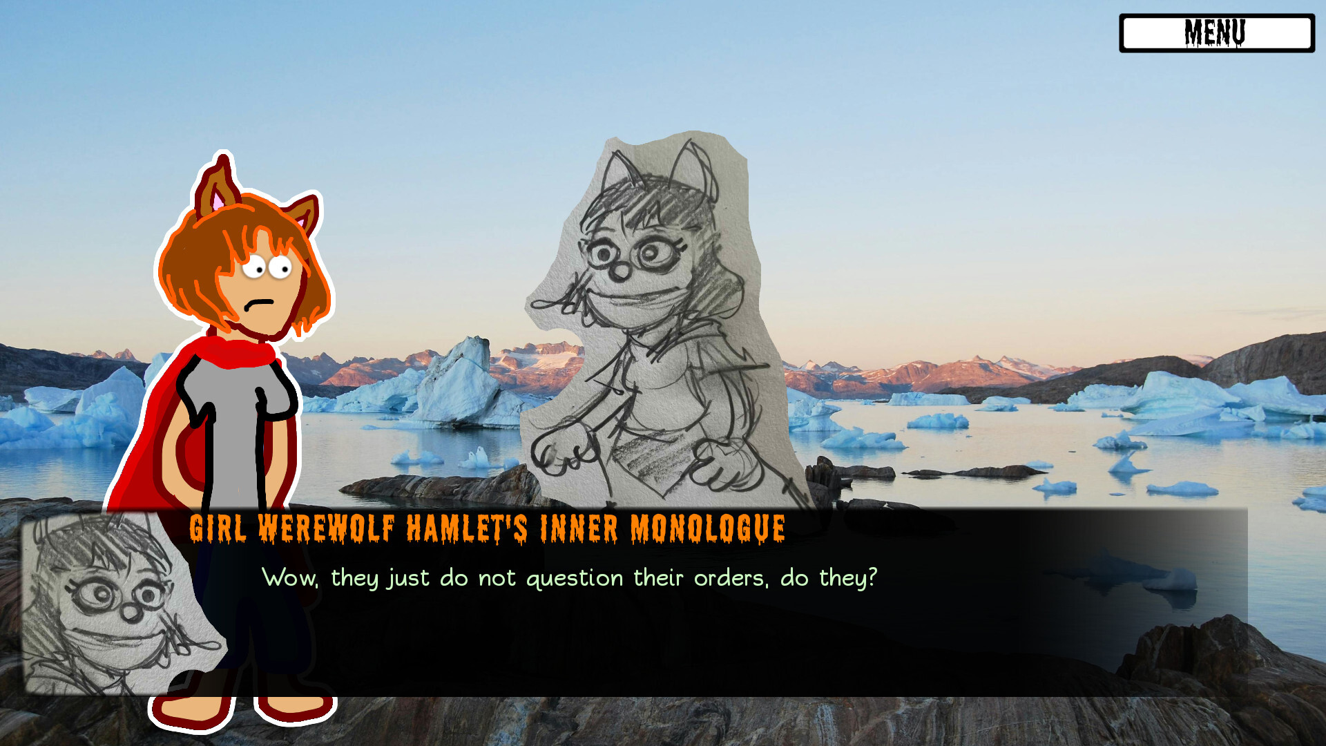 Girl Werewolf Hamlet Saves Christmas