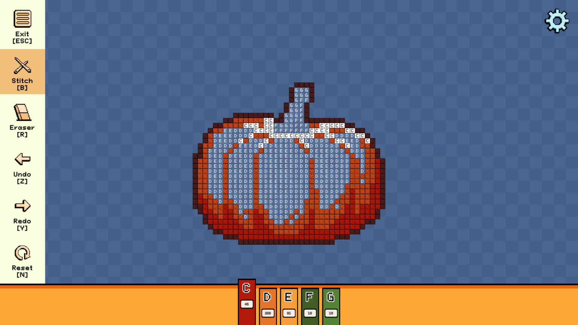 Pixel Cross Stitch: Color by Number – Autumn Miniatures Pack