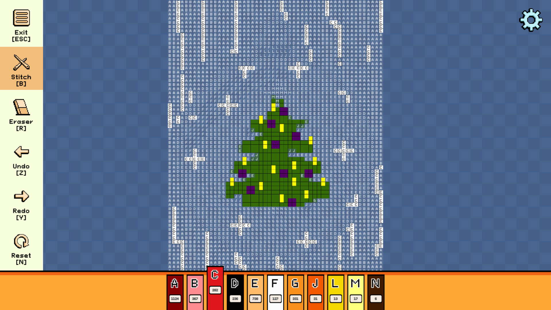 Pixel Cross Stitch: Color by Number – Christmas Baubles Pack 3