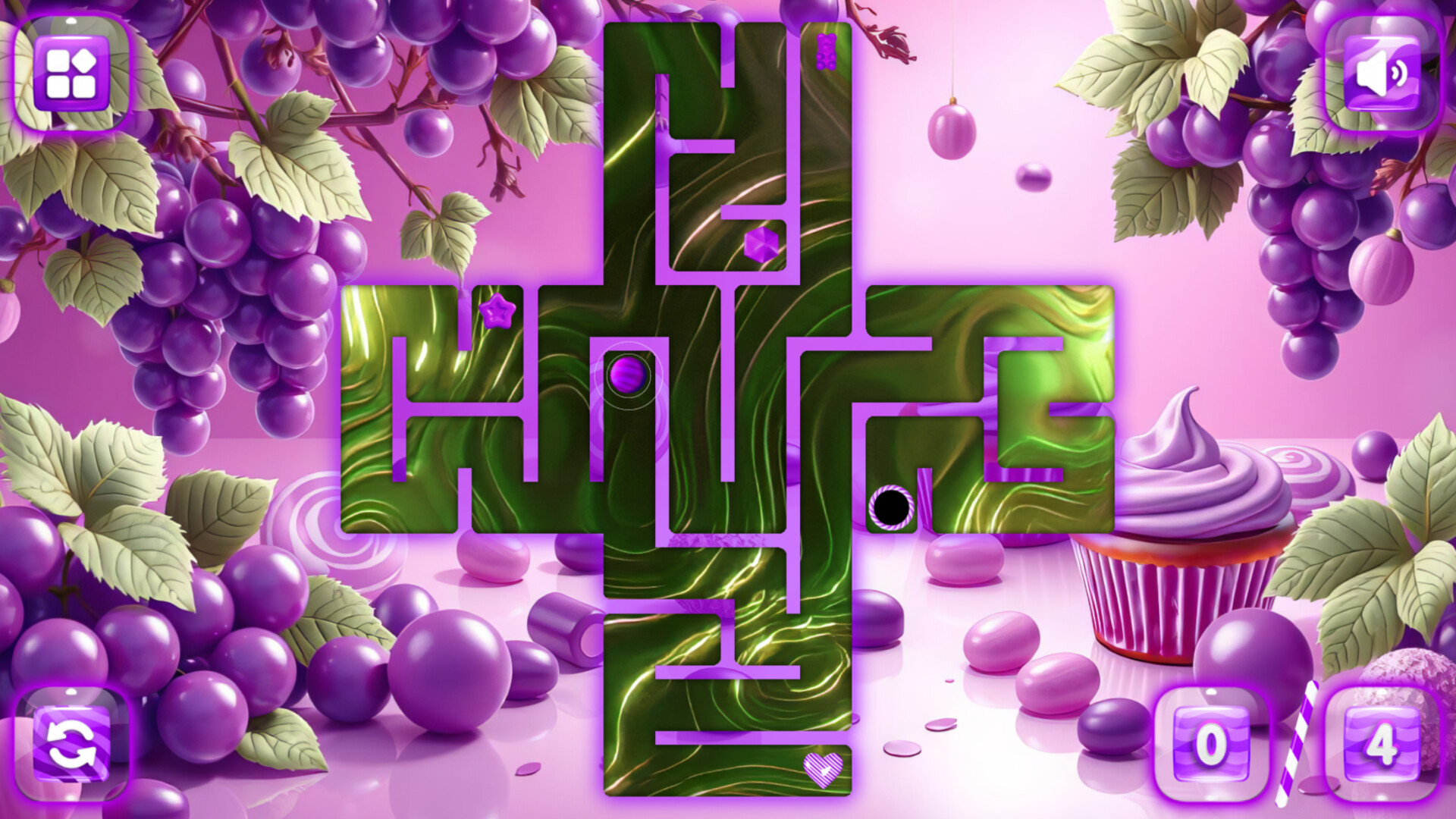 Sweetie Candy Maze: Purple Grape