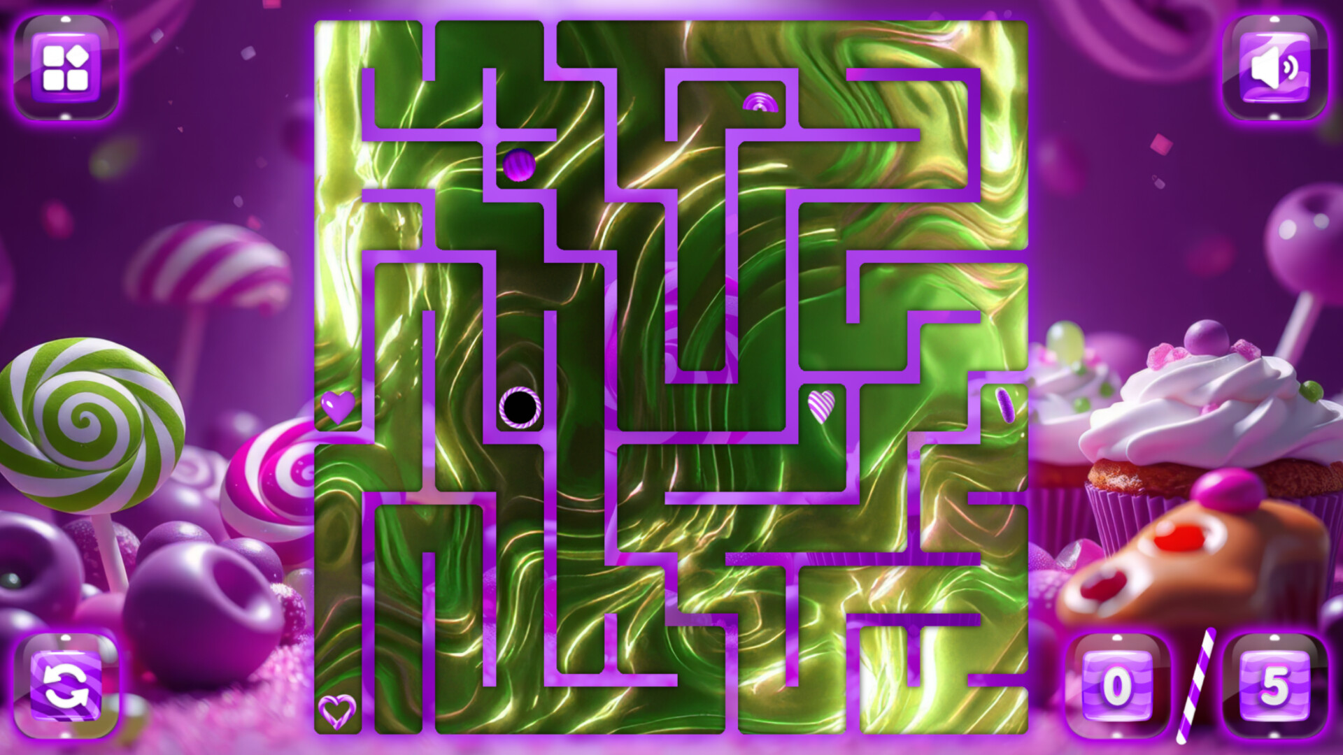 Sweetie Candy Maze: Purple Grape