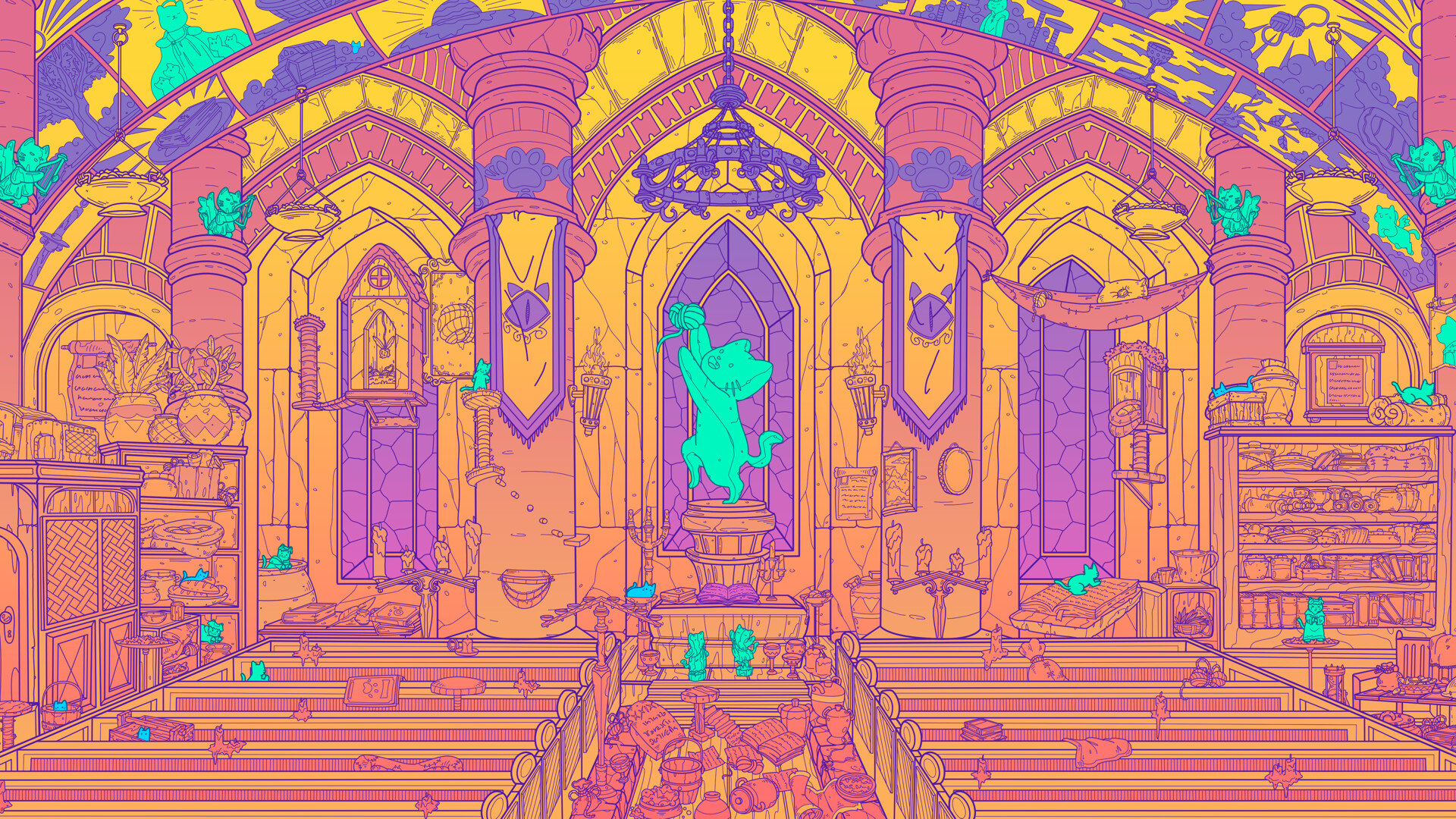 Flats Full of Cats: Gold &amp; Candles