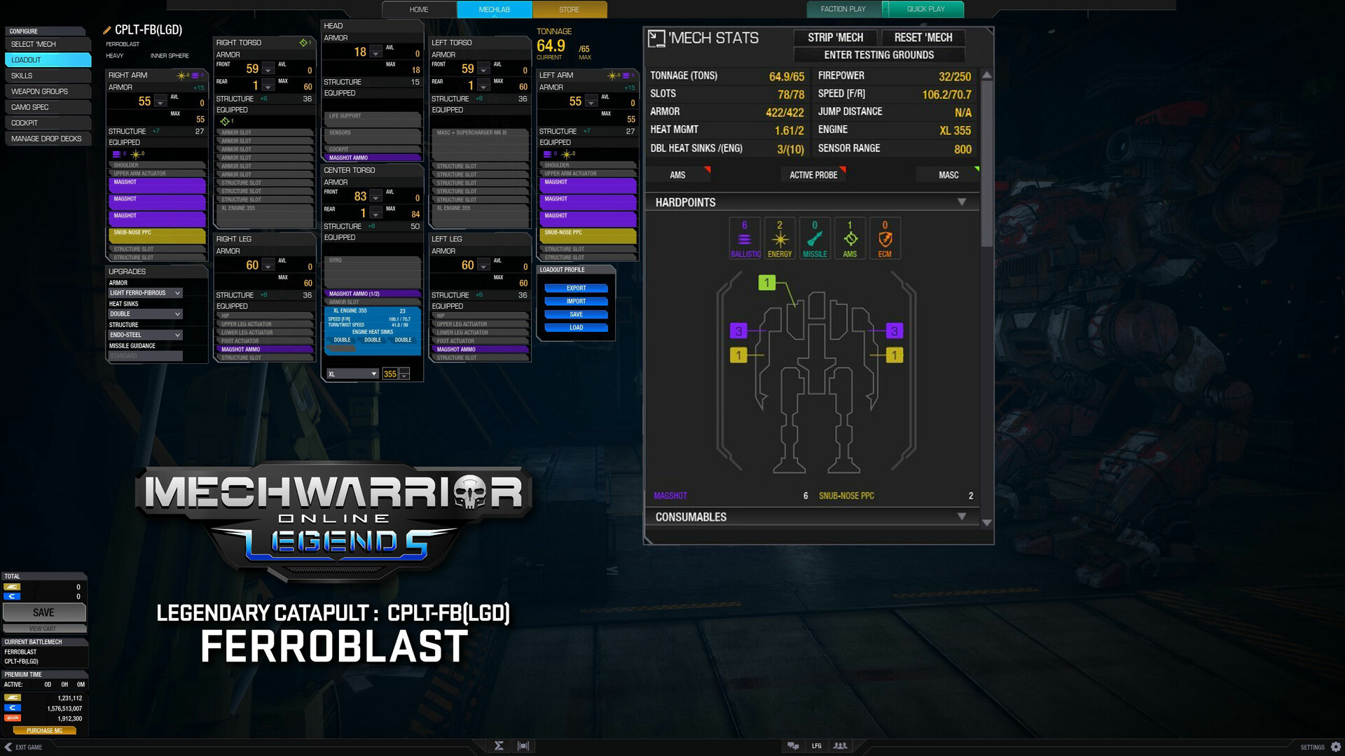 MechWarrior Online: Ferroblast Legendary Mech Pack