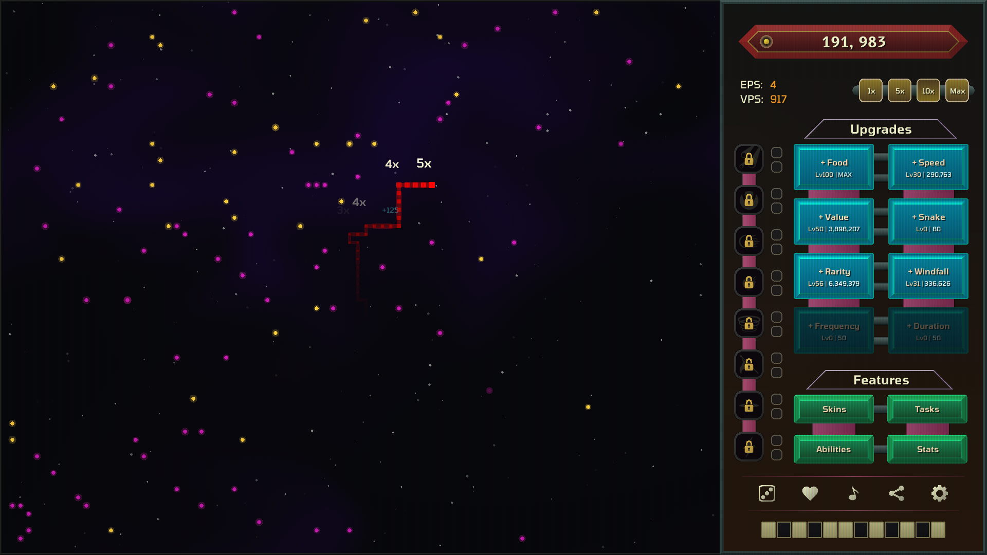 Auto Snakes in Outer Space