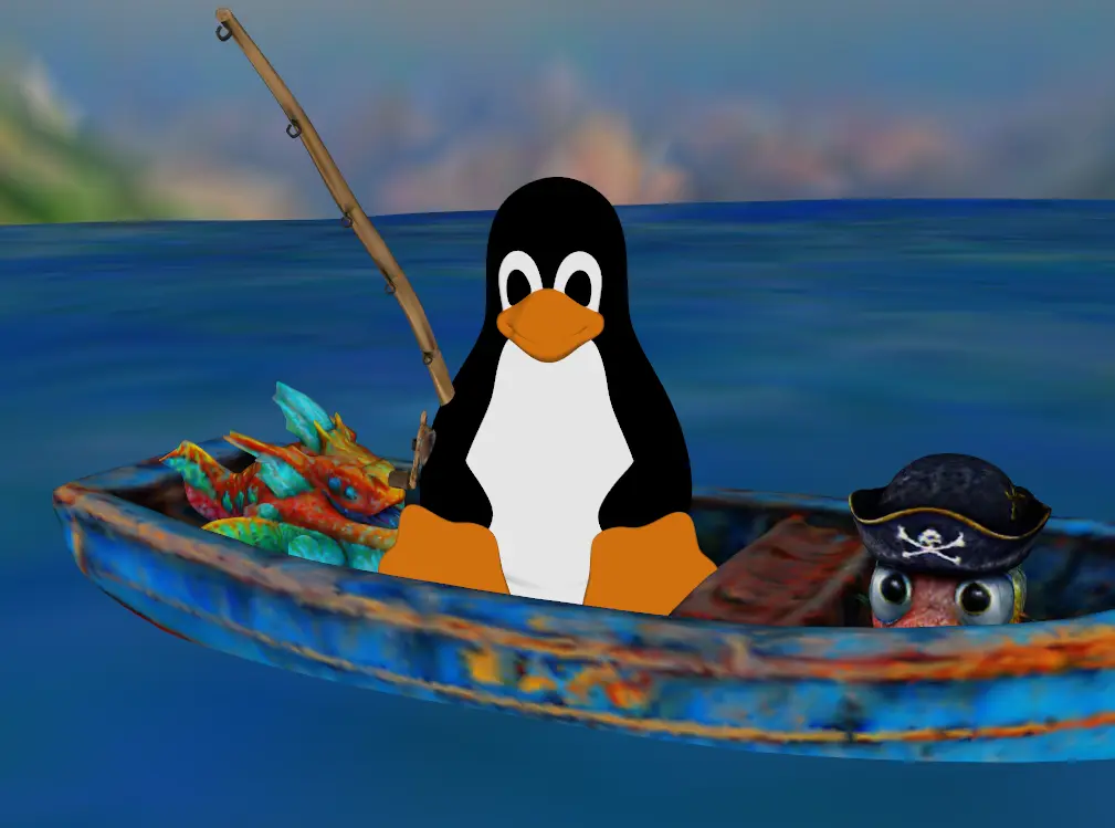 Tux Fishing