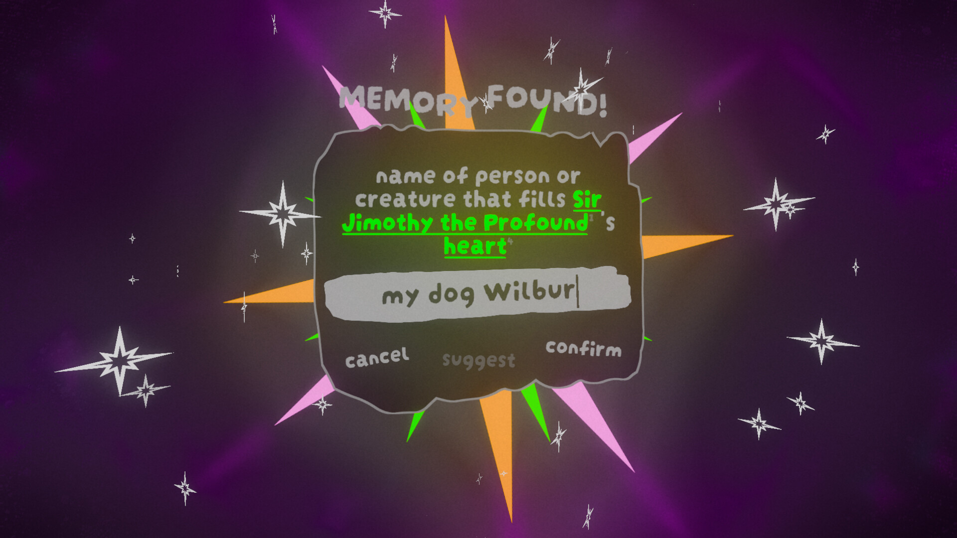 Nick¹s Recursive Videogame About Deciphering Word PuzzleS to Discover Your Identity and Redefine the Universe!