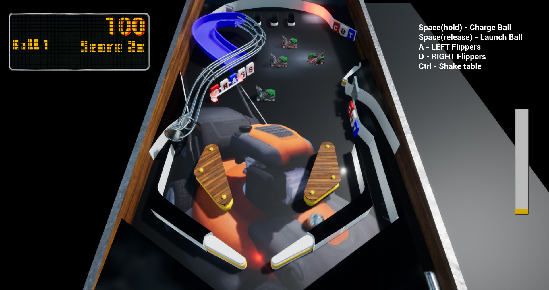 Lawnmower Game: Pinball
