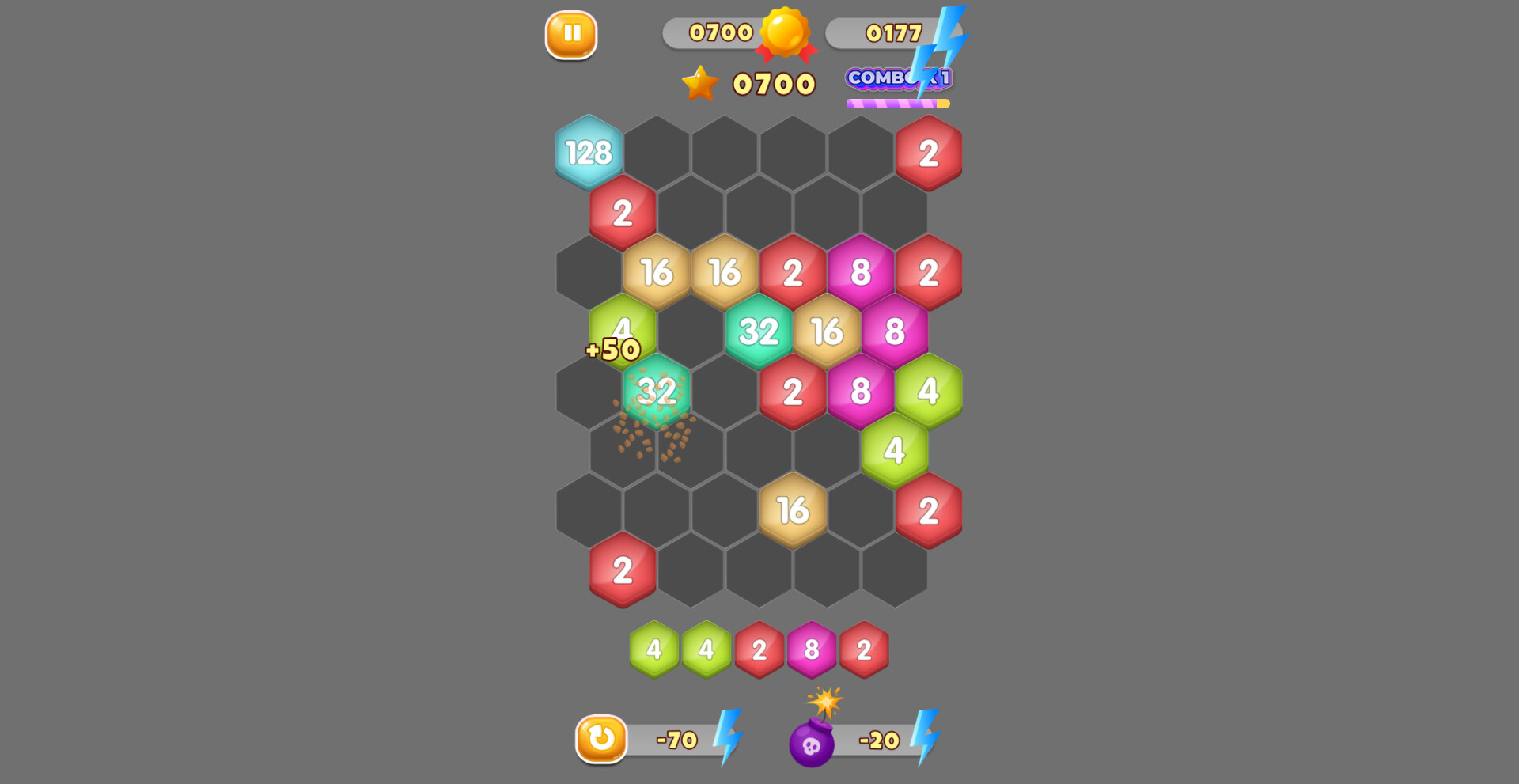 HexaMerge 2048