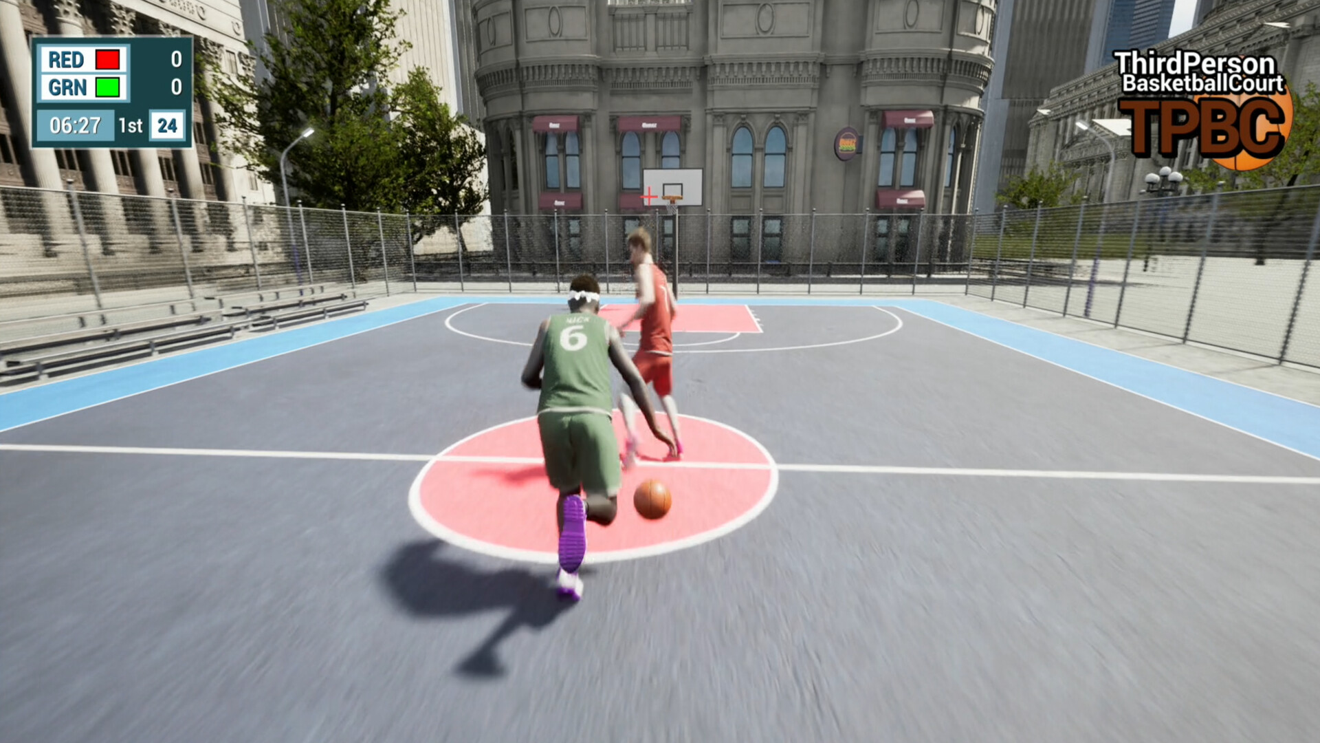 Third Person Basketball Court