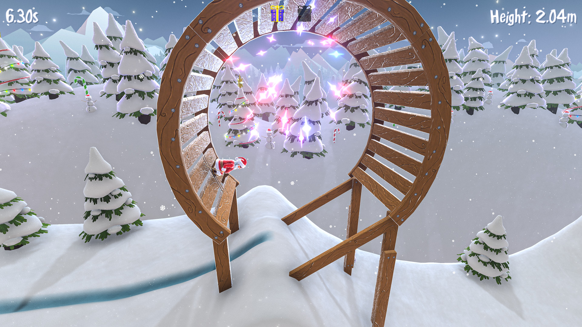 Santa’s Slippery Slope Ski Stunts