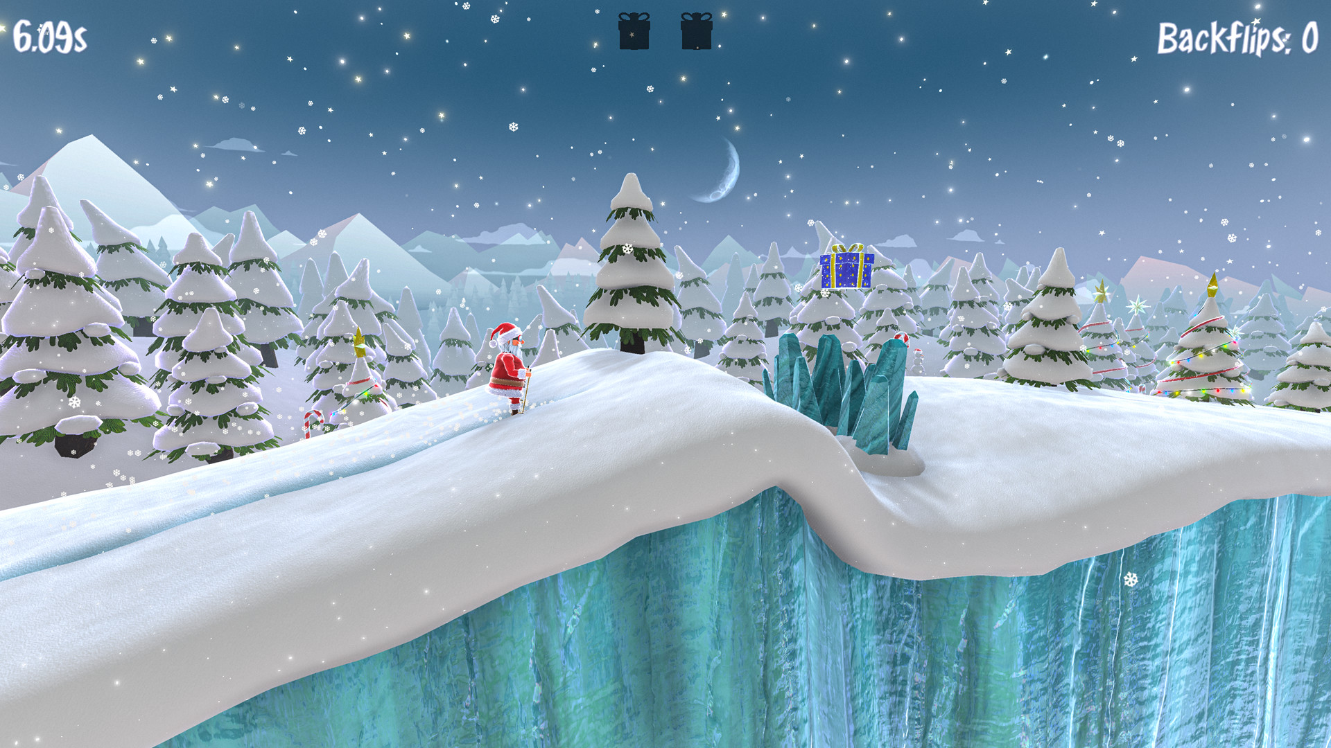 Santa’s Slippery Slope Ski Stunts