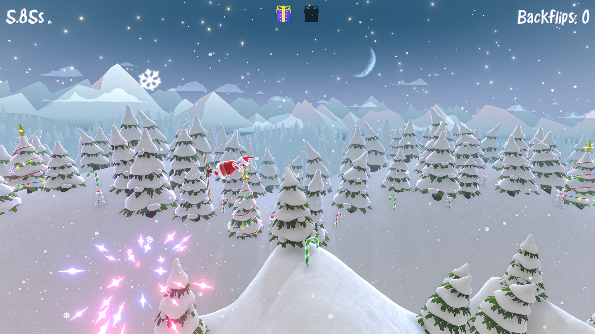 Santa’s Slippery Slope Ski Stunts