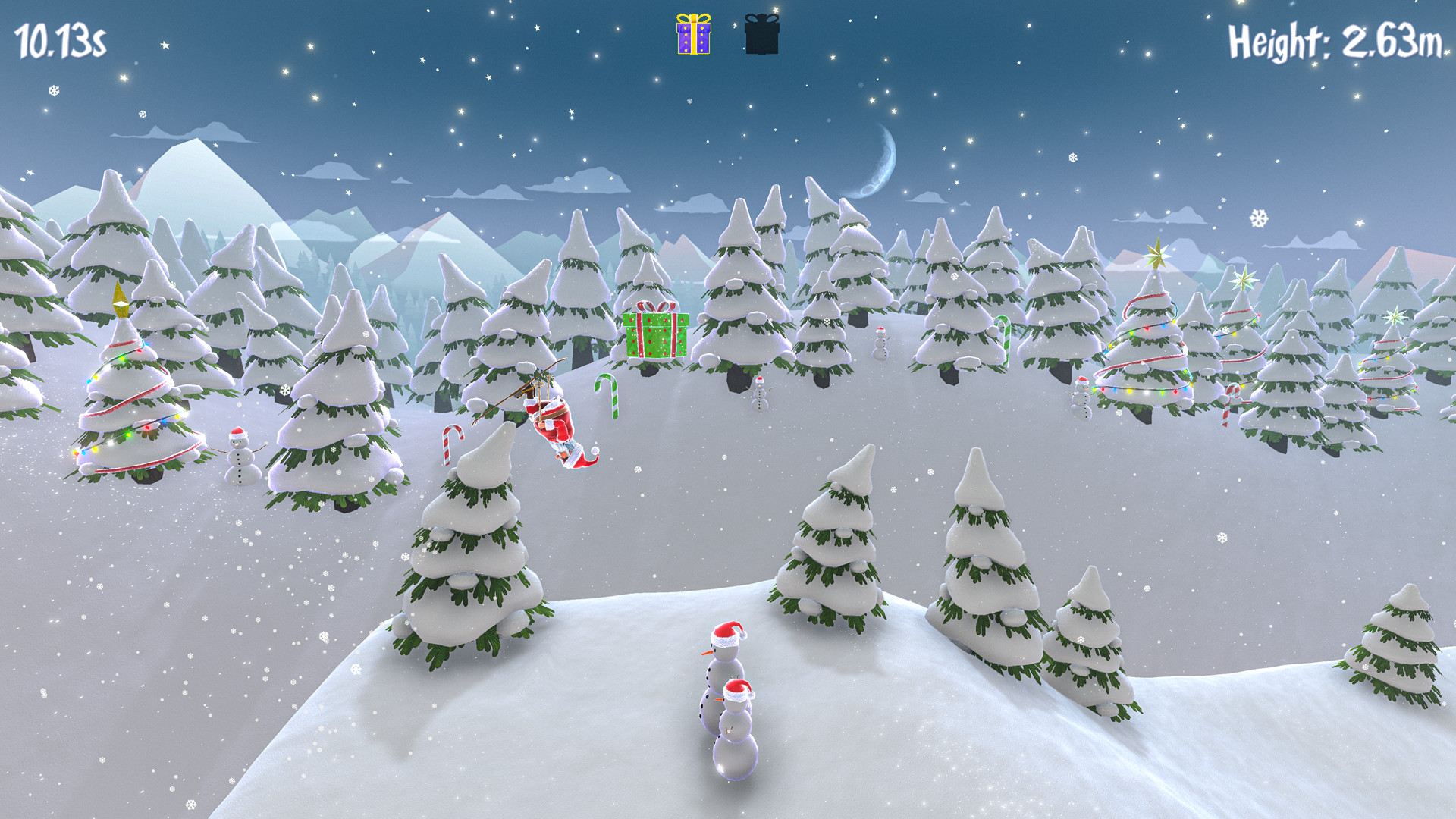 Santa’s Slippery Slope Ski Stunts