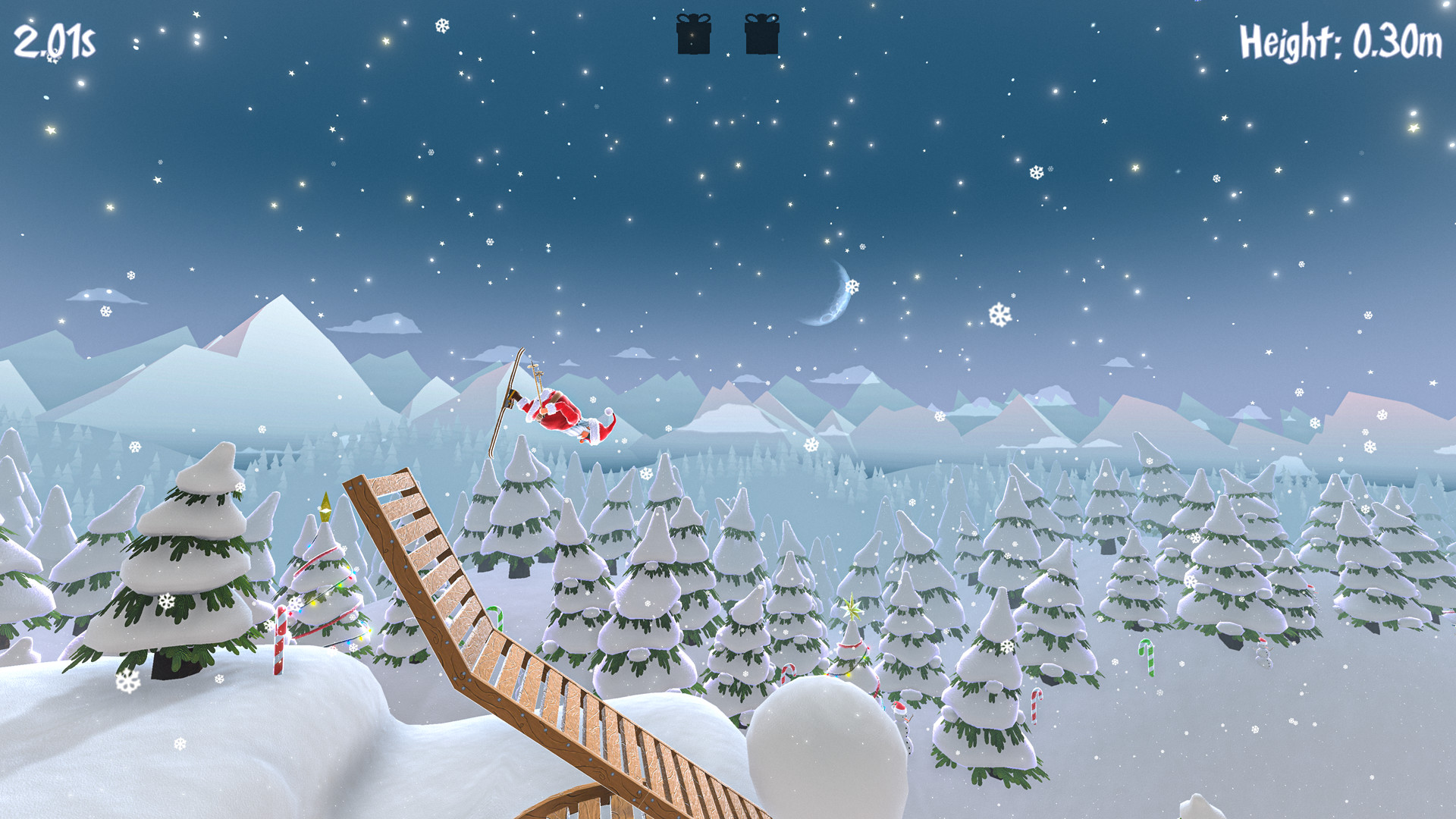 Santa’s Slippery Slope Ski Stunts
