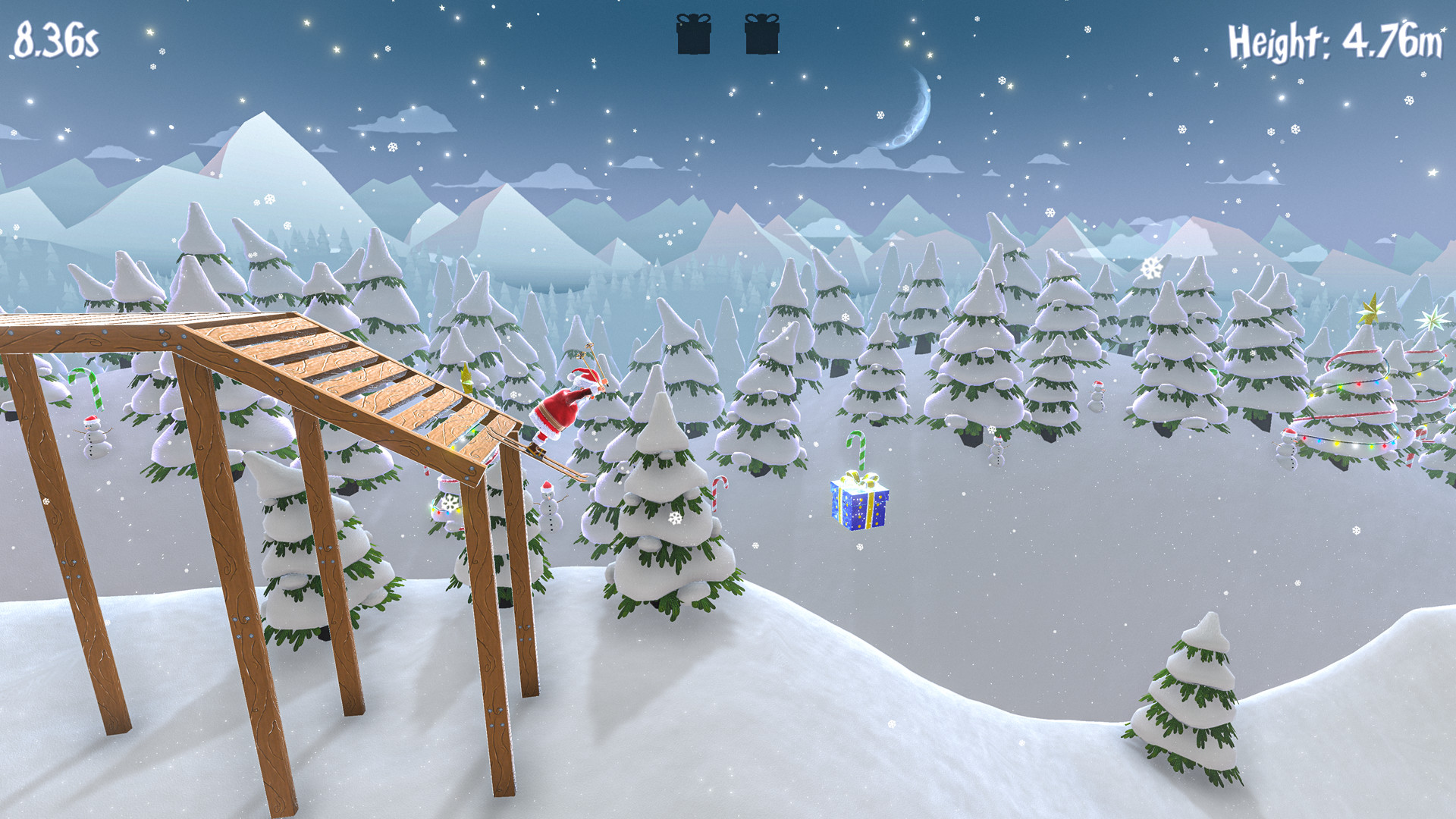 Santa’s Slippery Slope Ski Stunts
