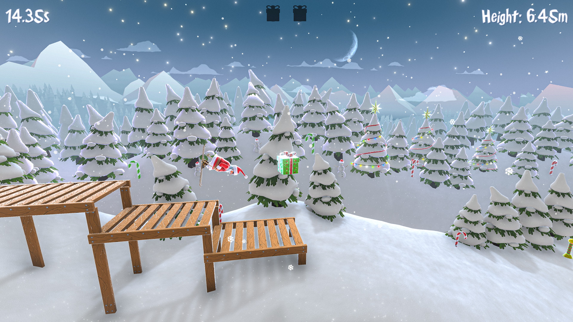 Santa’s Slippery Slope Ski Stunts