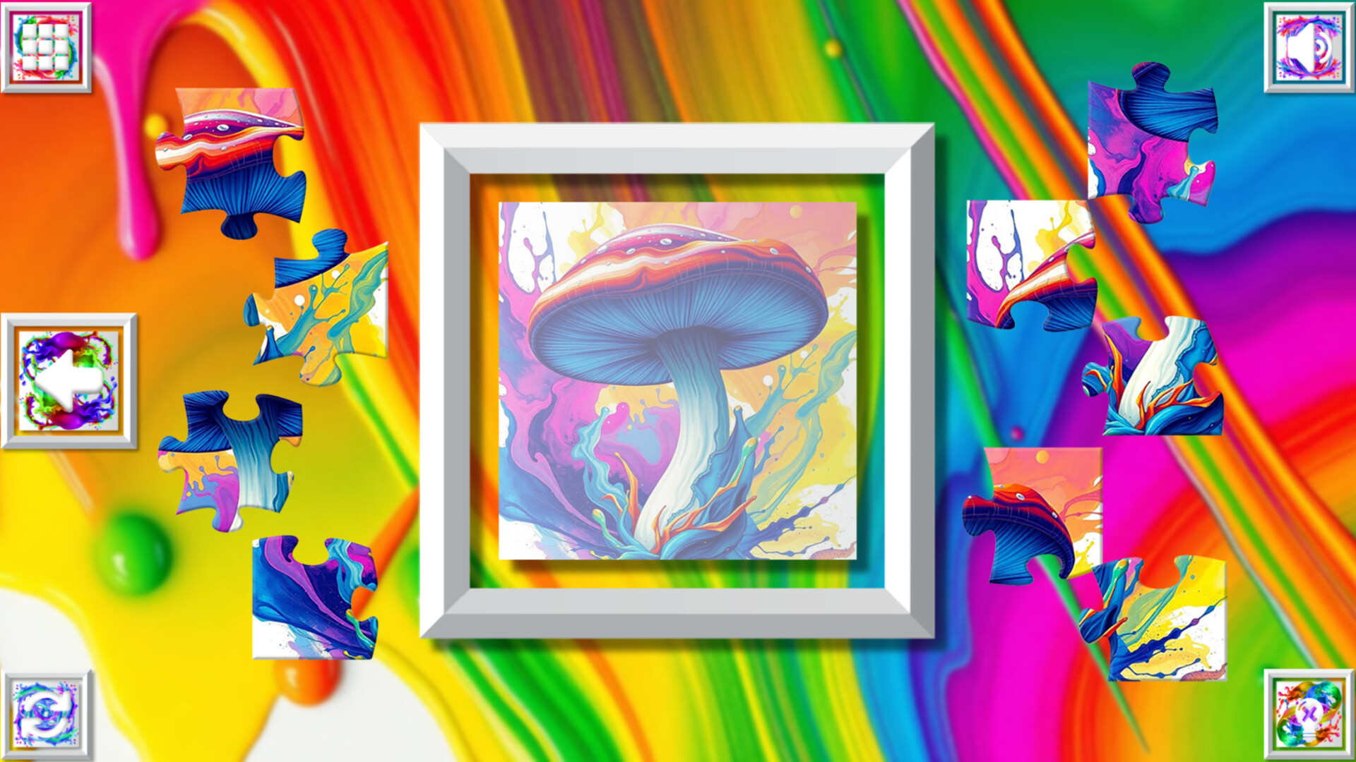Color Splash: Mushrooms