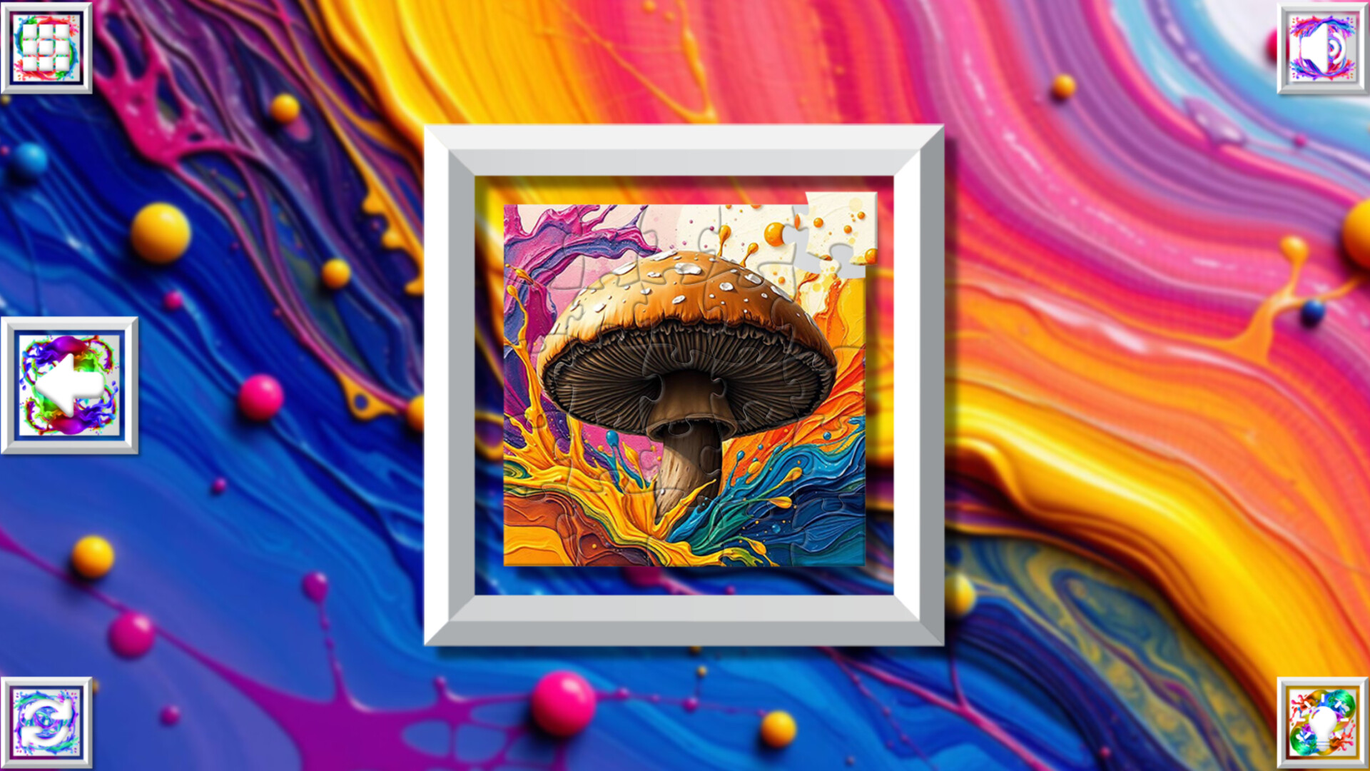 Color Splash: Mushrooms