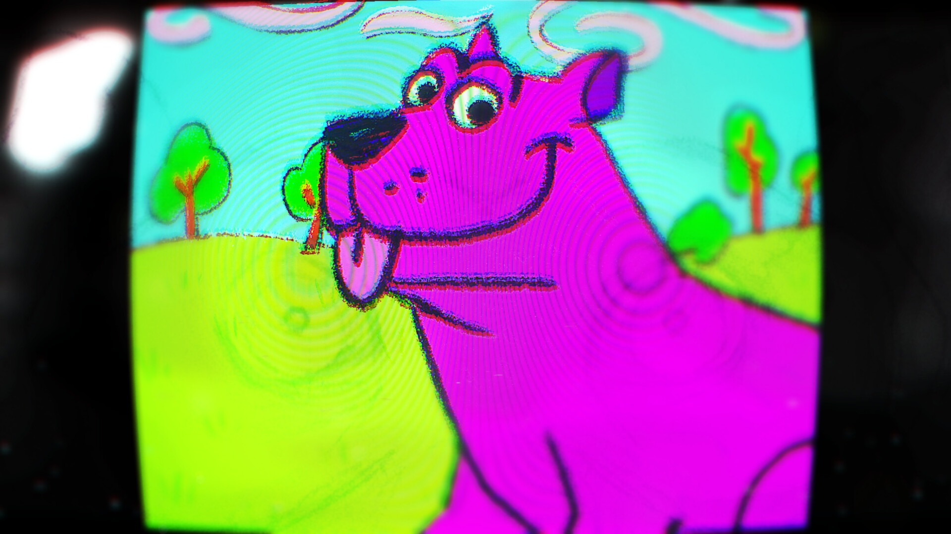 Pepper the Giant Purple Dog