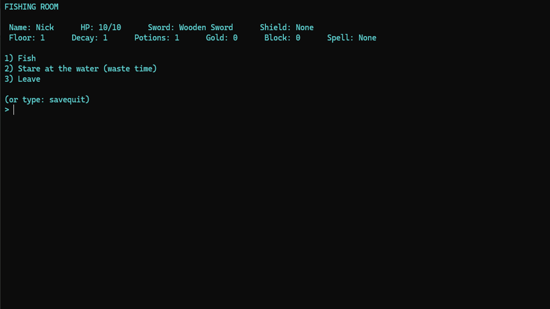 Nick’s Text Adventure