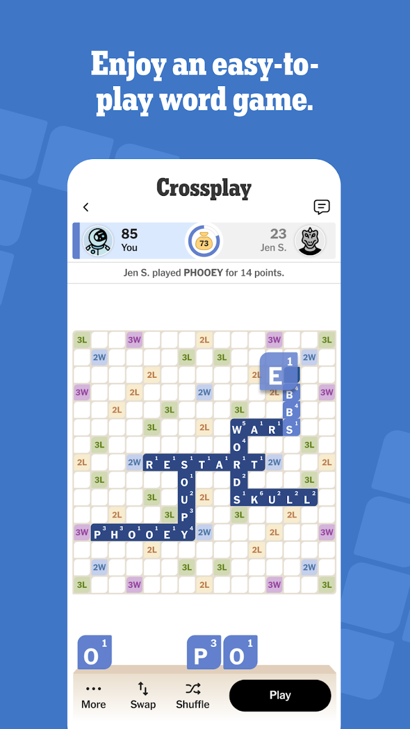 NYT Crossplay: Play and Spell