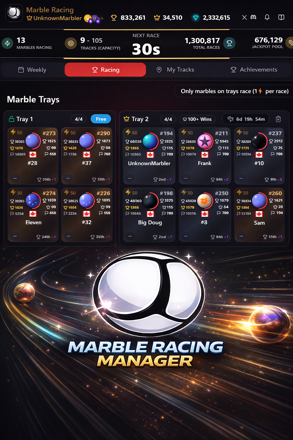 Marble Racing Manager