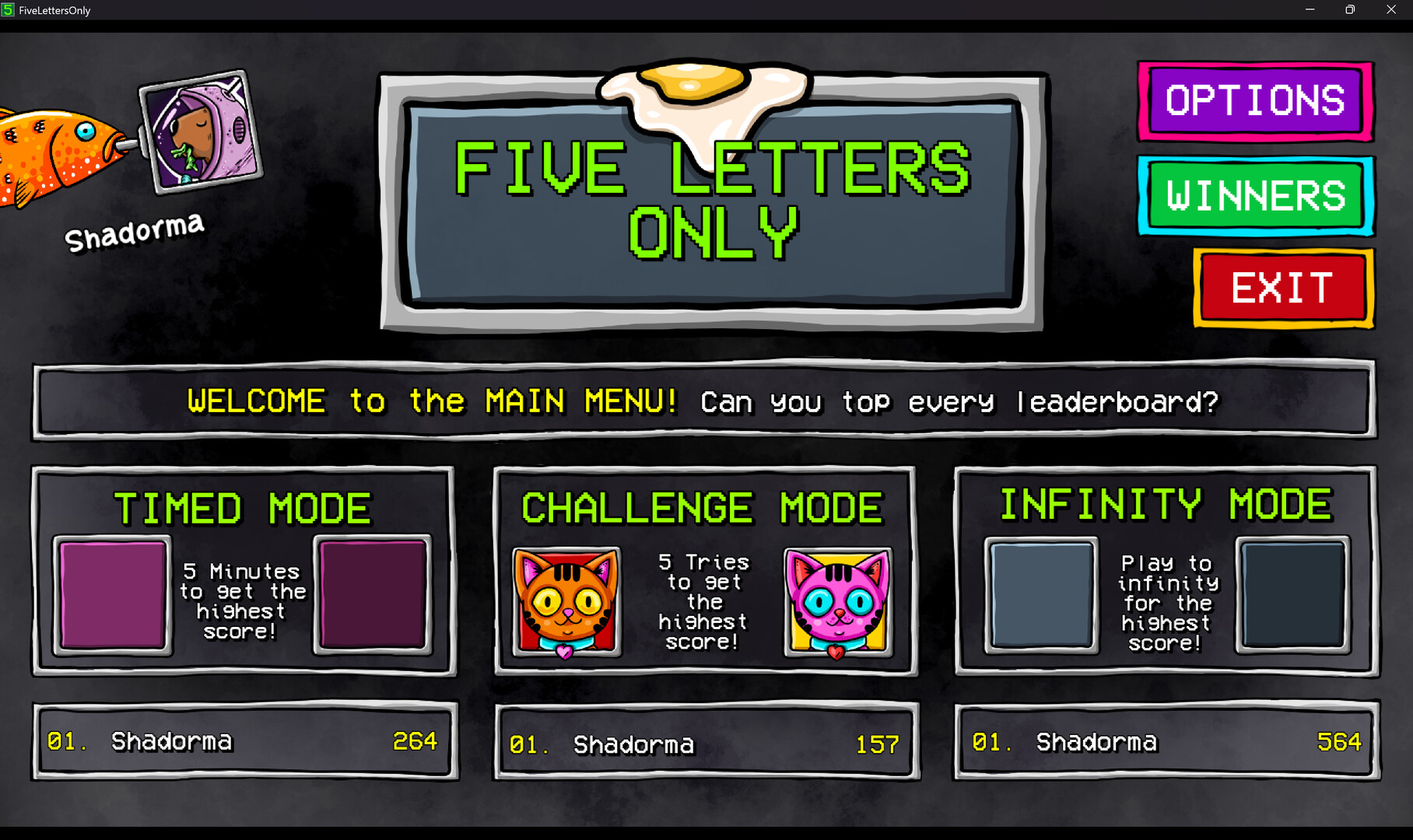 Five Letters Only