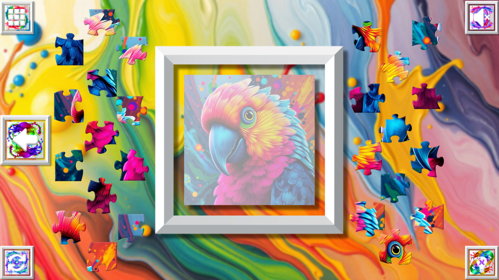 Color Splash: Parrots