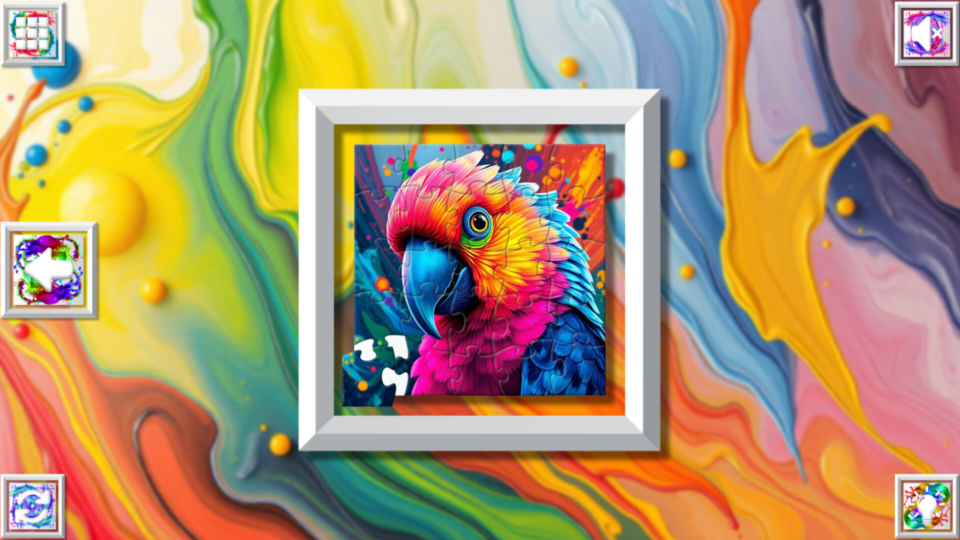 Color Splash: Parrots