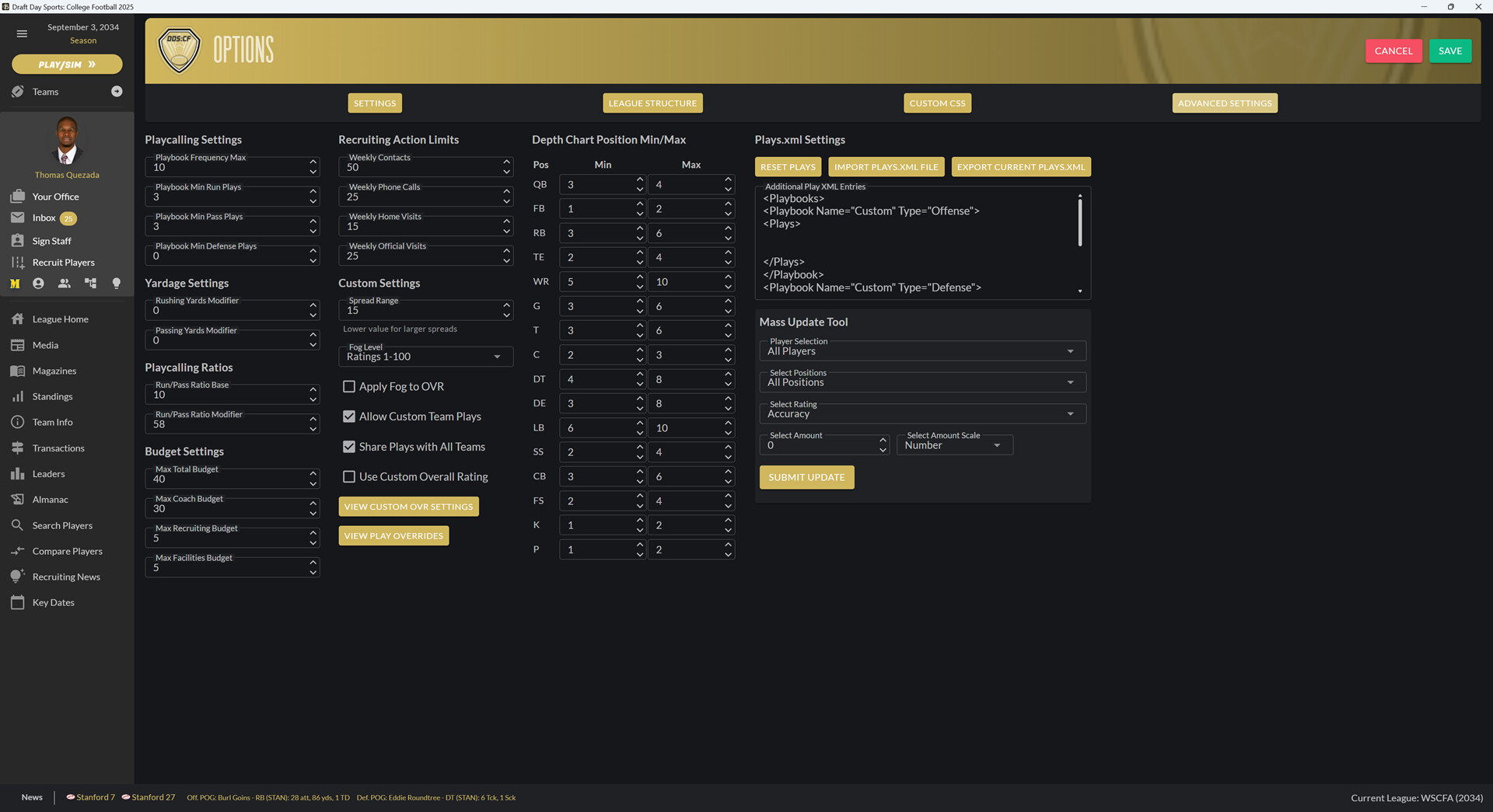 Draft Day Sports: College Football 2025