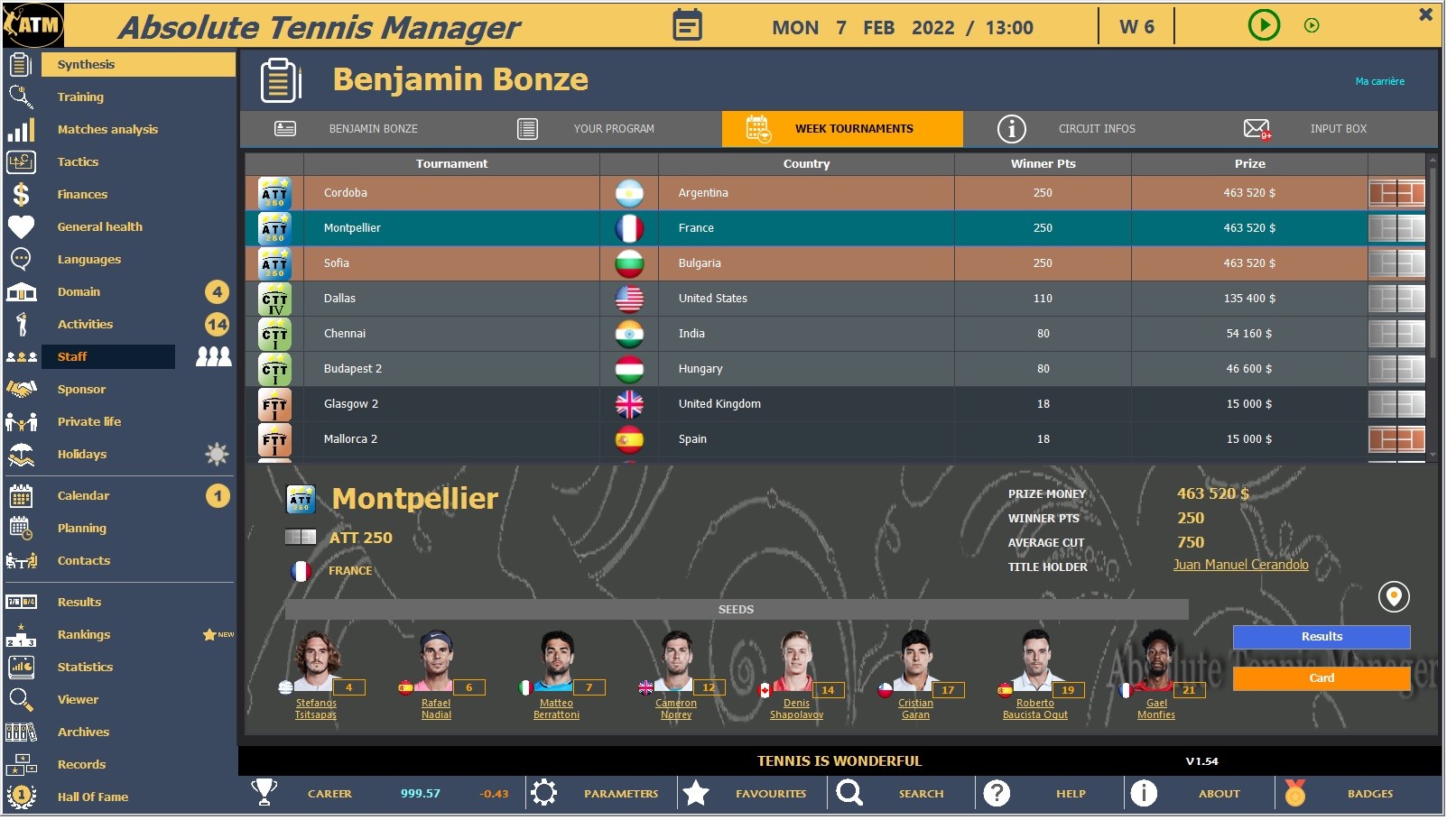 Absolute Tennis Manager