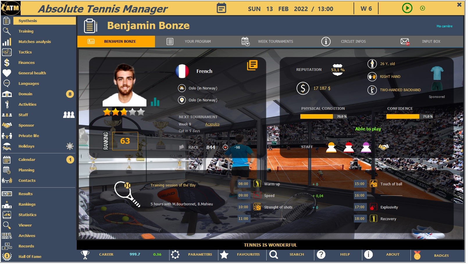 Absolute Tennis Manager