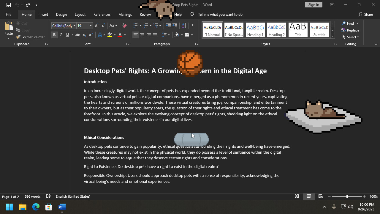 Desktop Pet Project