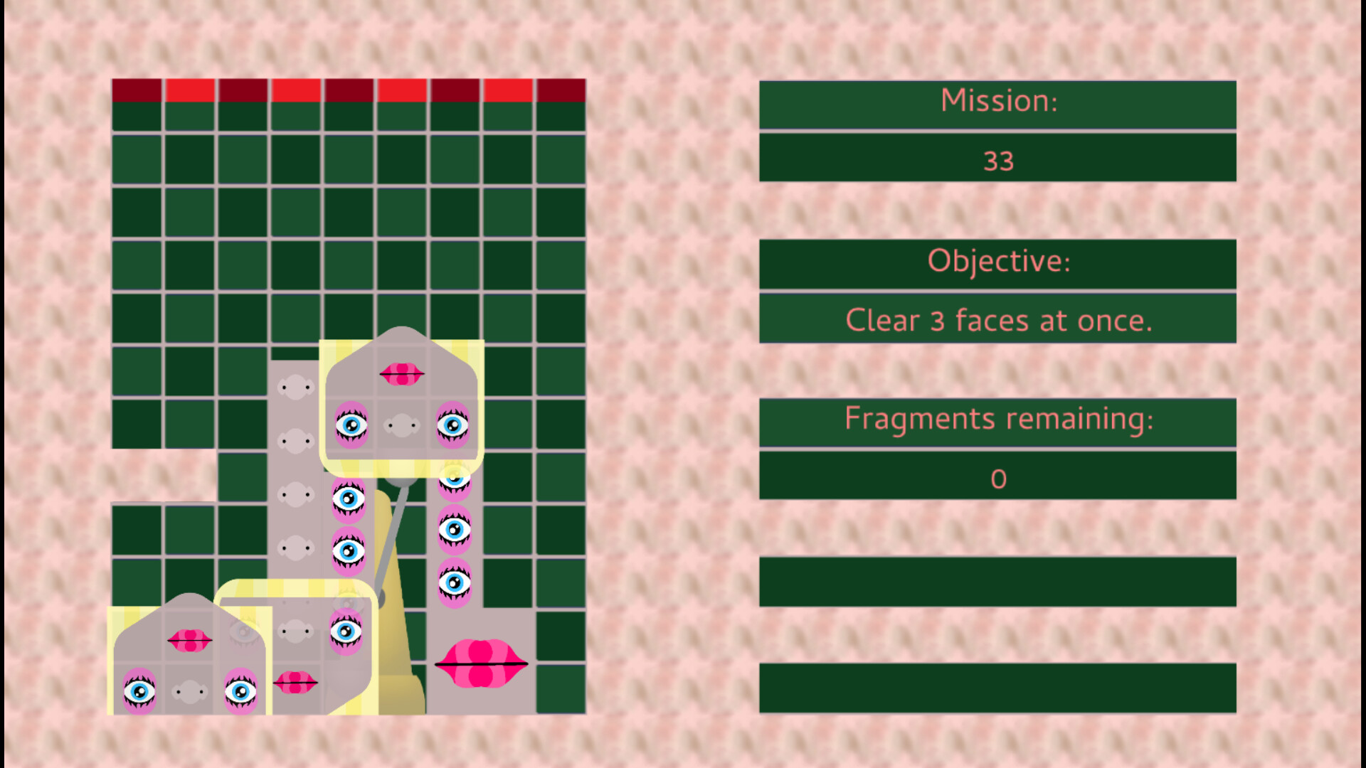 Falling Face Fragments