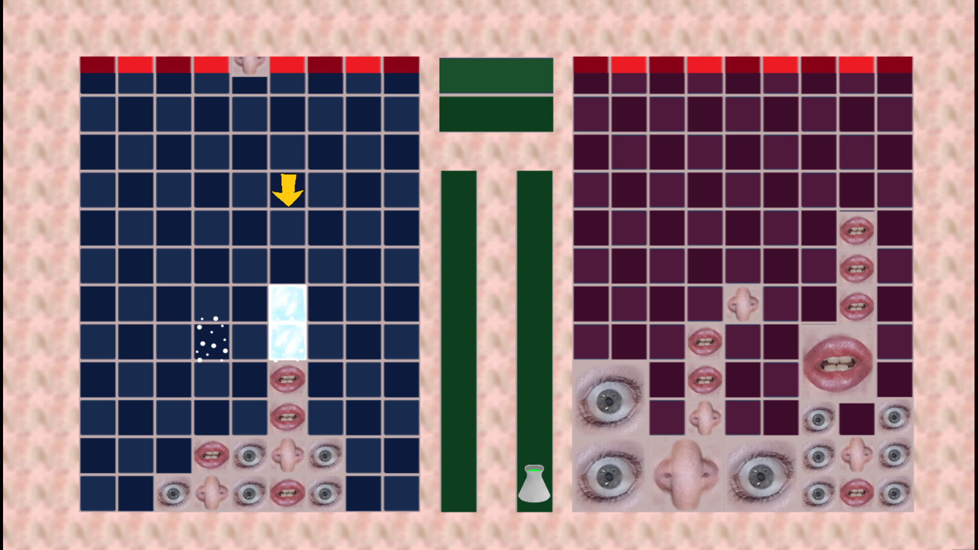 Falling Face Fragments