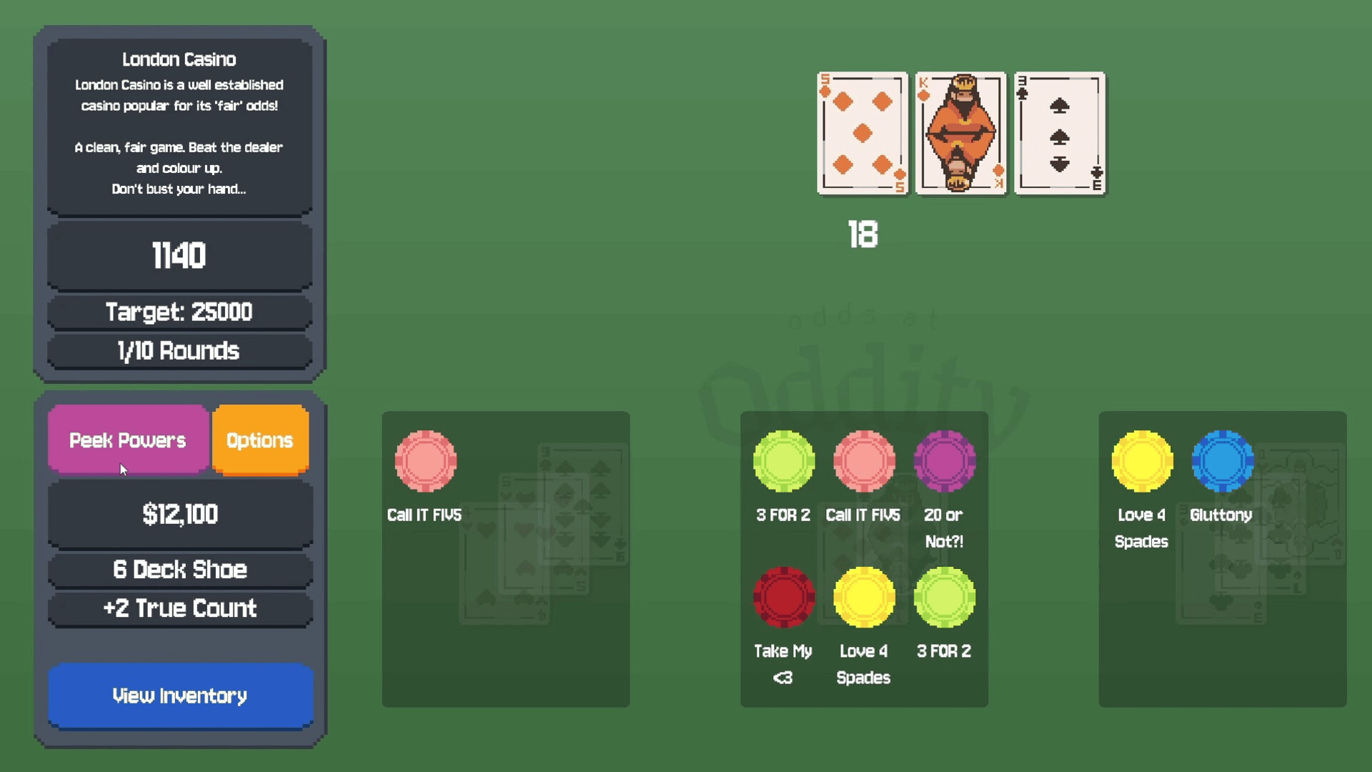 Odds at Oddity
