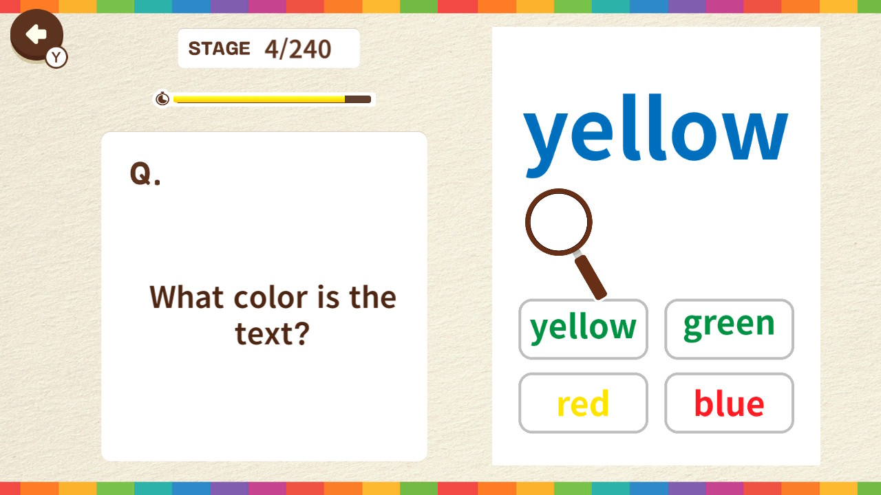 Color Mismatch Brain Quiz