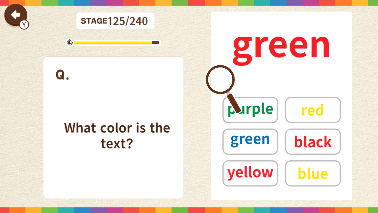 Color Mismatch Brain Quiz