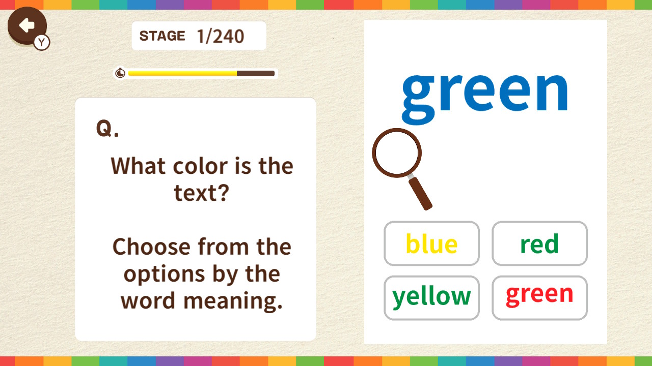 Color Mismatch Brain Quiz