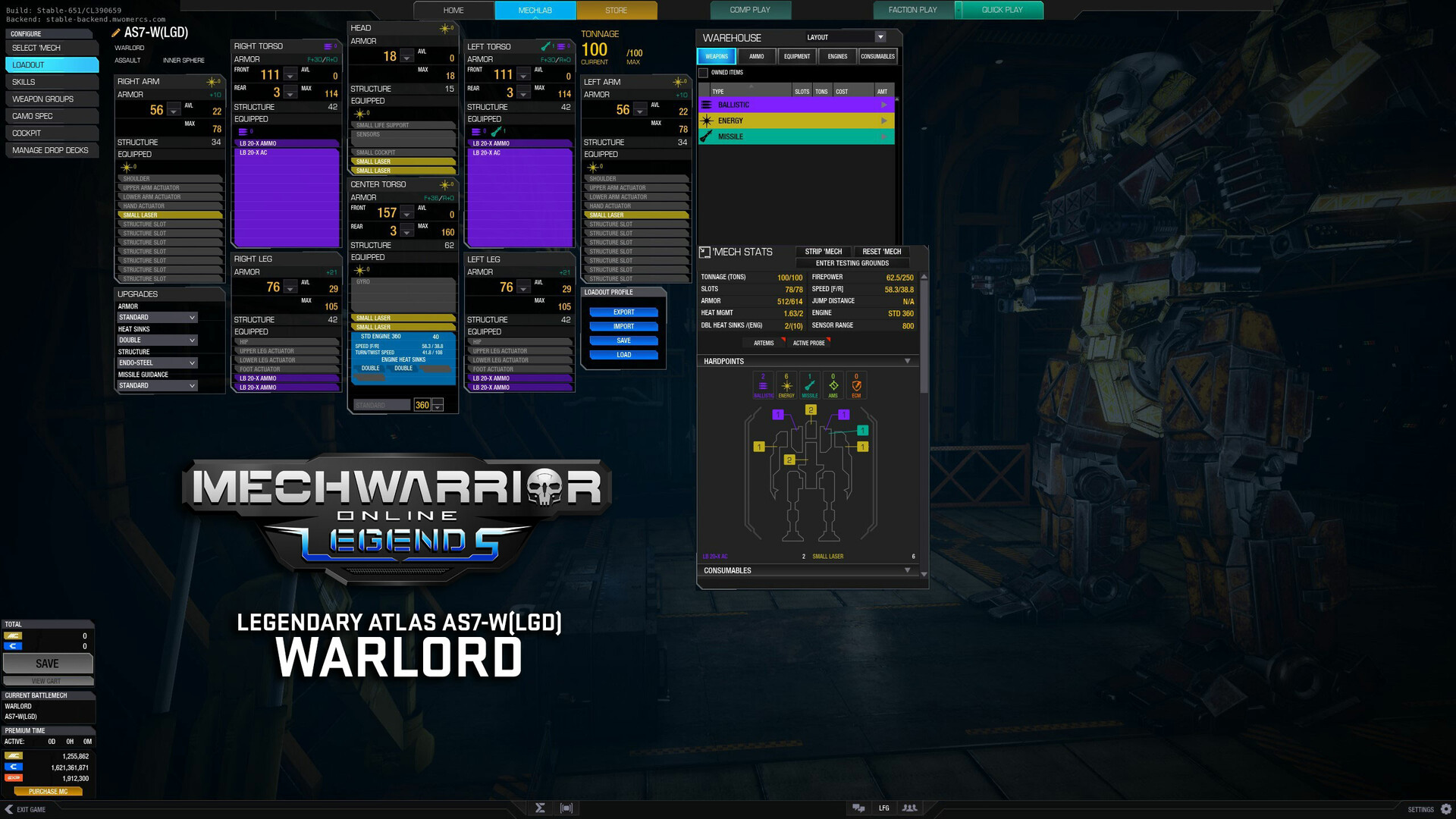 MechWarrior Online: Warlord Legendary Mech Pack